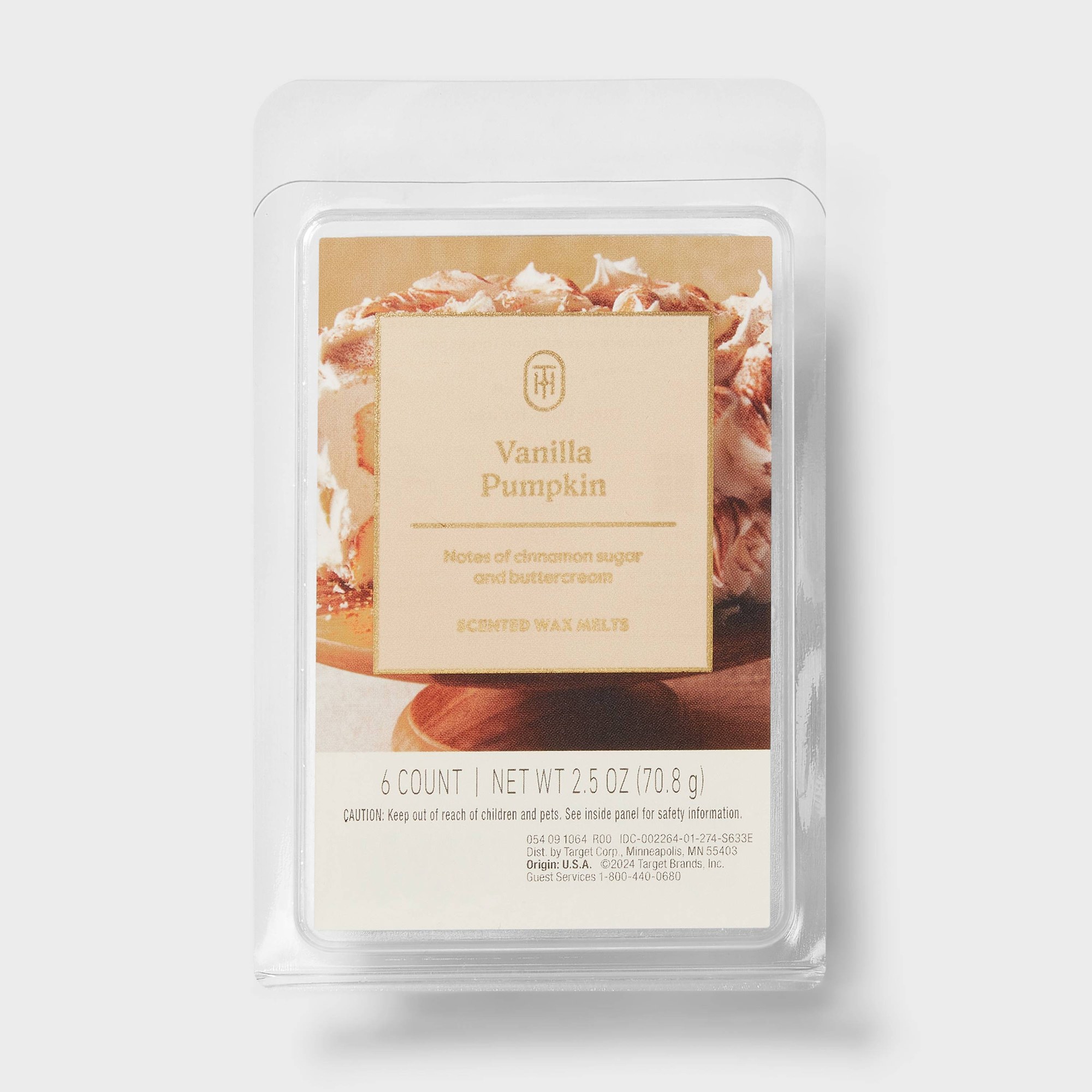 Home Fragrance Wax Melts - 12ct Vanilla Pumpkin Scented Wax Melts