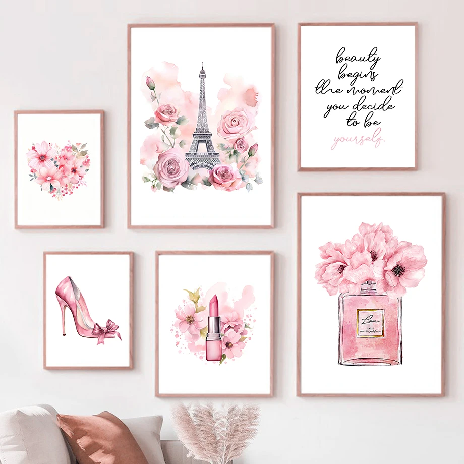 Home Fragrance Room Spray - Paris Fashion Art Poster Pink Eiffel