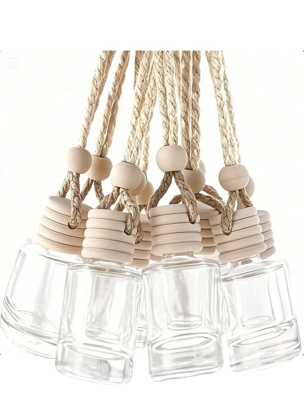 Diffuser Necklace Locket - 20pcs Hanging Car Freshener Empty Clear