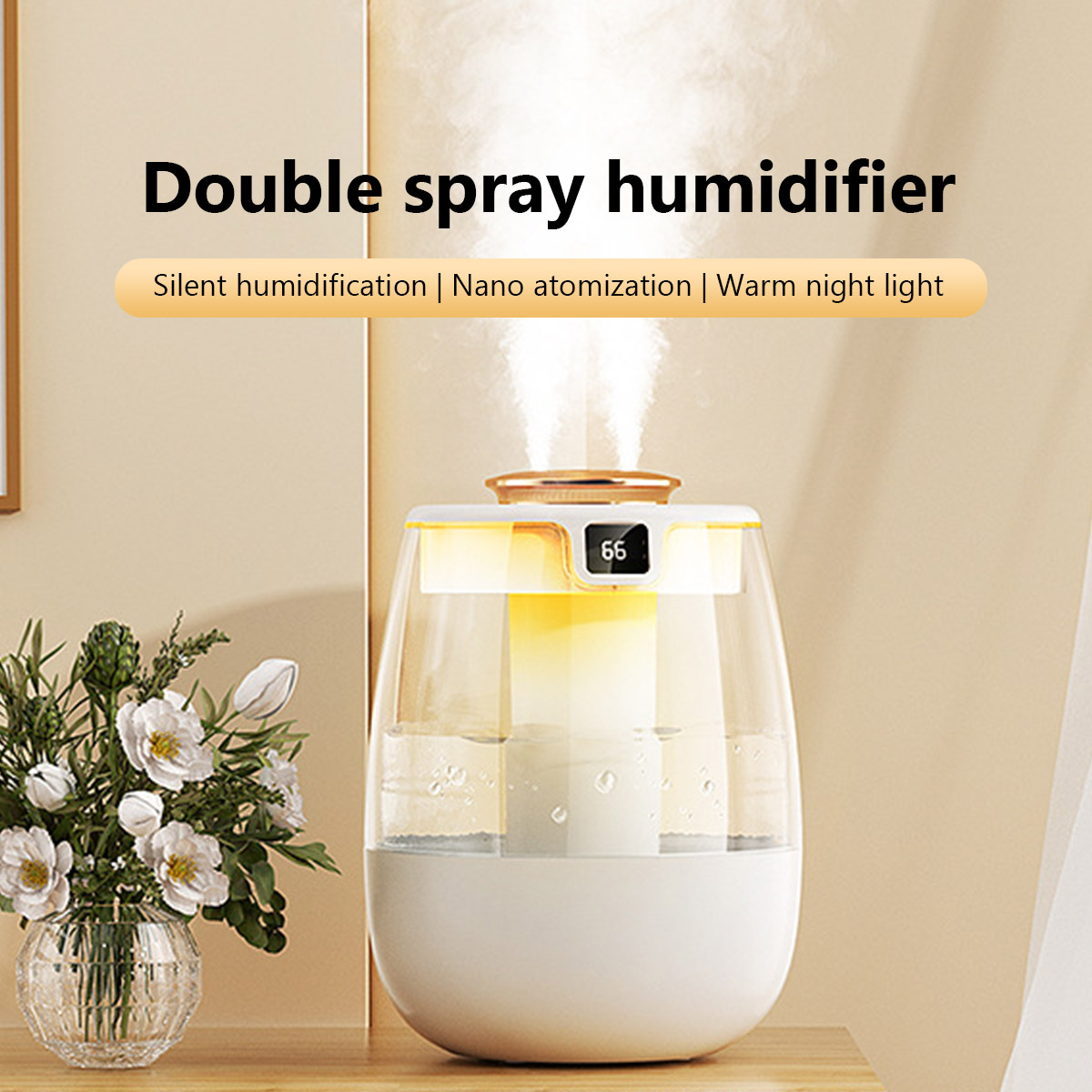 Home Fragrance Room Spray - 1.3L Air Humidifier Double Spray Port