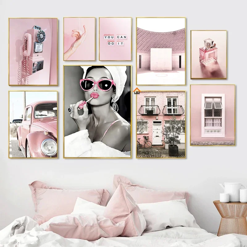 Home Fragrance Room Spray - Luxury Perfume Women Pink Vintage Car