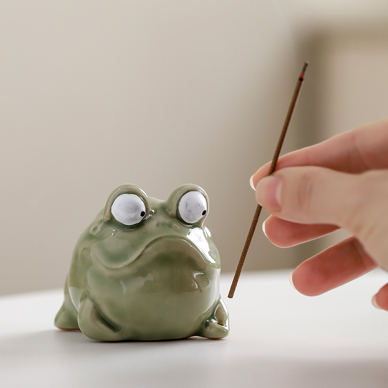 Creative Ceramic Frog Incense  - Home Fragrance Zen 评论和价格