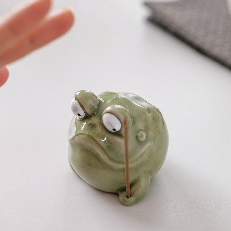 Creative Ceramic Frog Incense  - Home Fragrance Zen 评论和价格