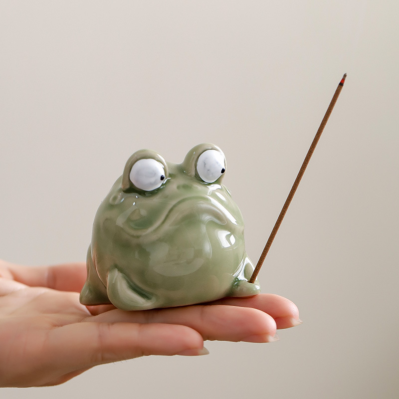Creative Ceramic Frog Incense  - Home Fragrance Zen 评论和价格