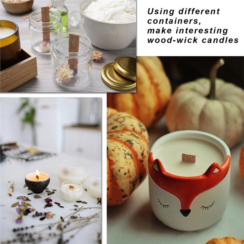 100Pcs Premium Wooden Candle W - Wooden Wick Candle 评论和价格