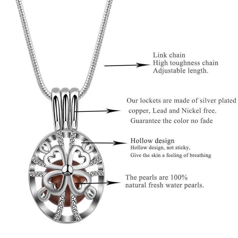 EUDORA Pearl Cage Silver Color - Diffuser Necklace Locket 评论和价格