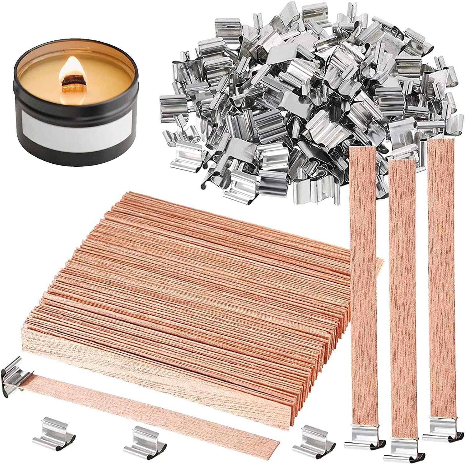 10-100PCS Scented Candle Wood  - Wooden Wick Candle 评论和价格