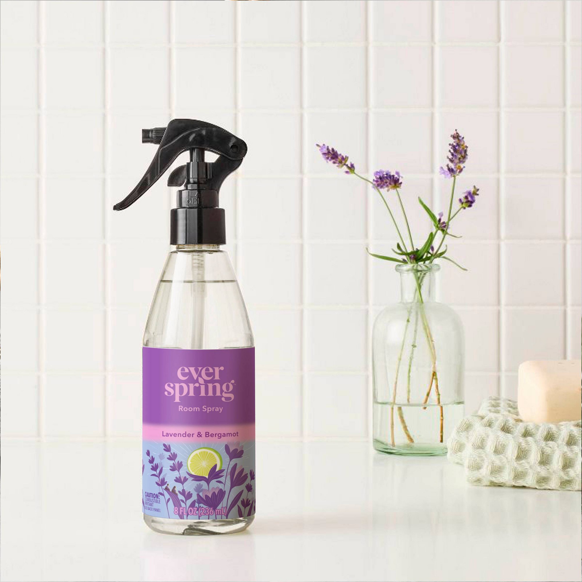 Lavender Bergamot Room Spray W - Home Fragrance Lavender 评论和价格