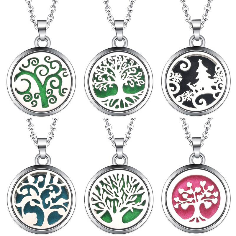Tree Of Life Aroma Box Necklac - Diffuser Necklace Locket 评论和价格