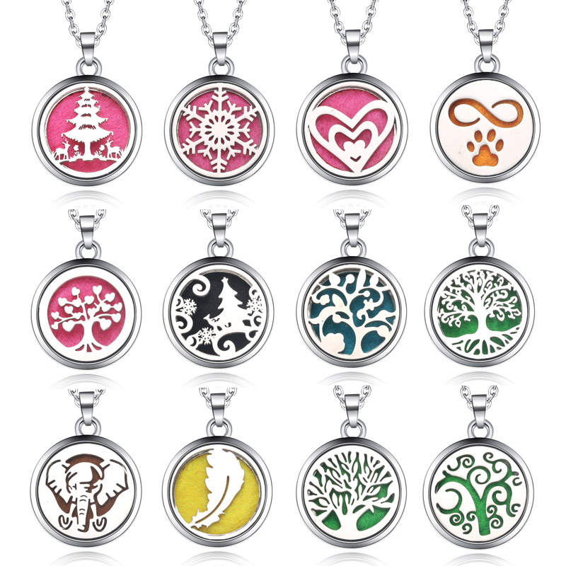 Tree Of Life Aroma Box Necklac - Diffuser Necklace Locket 评论和价格