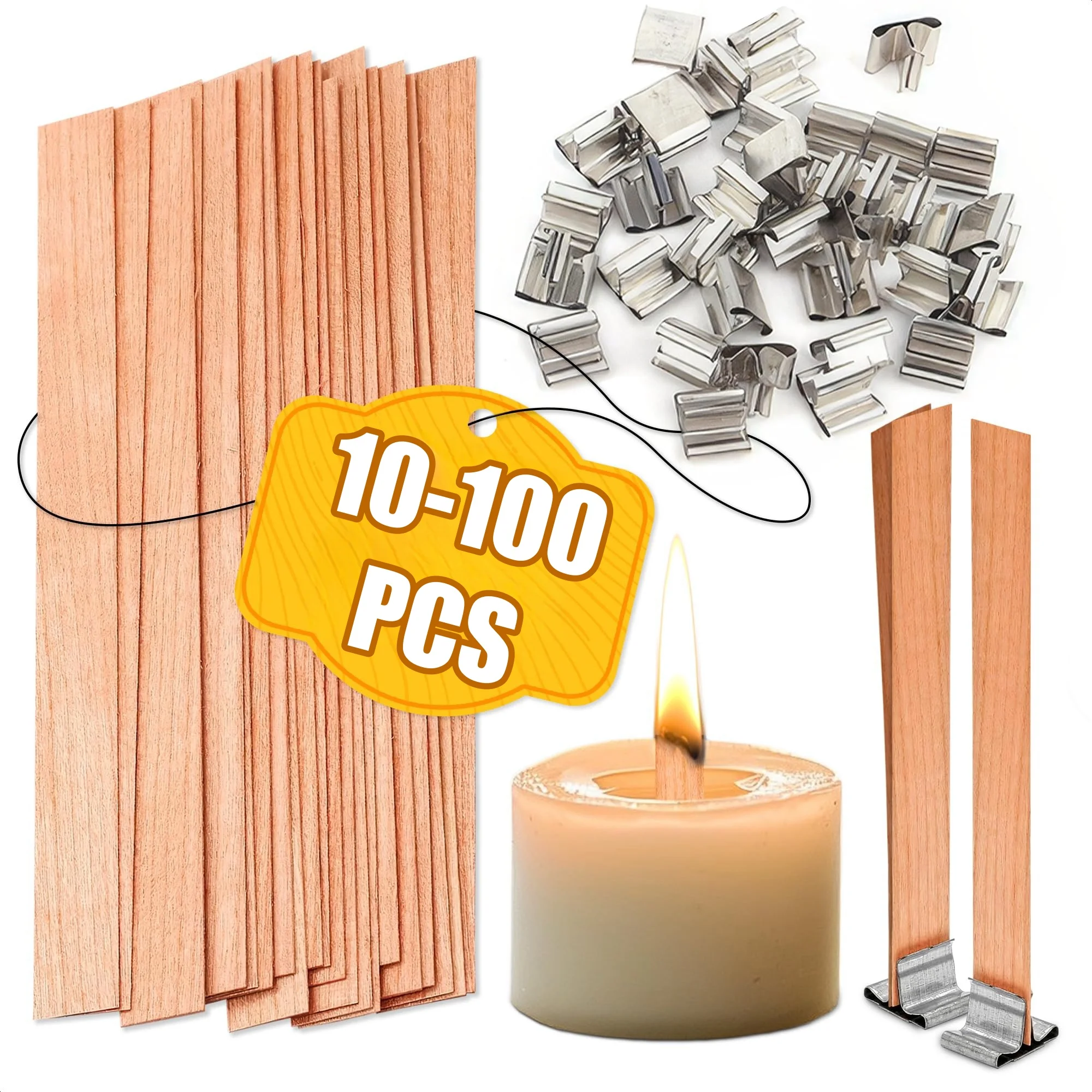 Handmade Soy Wax Candle Wooden - Wooden Wick Candle 评论和价格