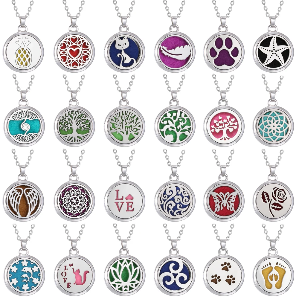 10pcs/lot Aromatherapy Stainle - Diffuser Necklace Locket 评论和价格