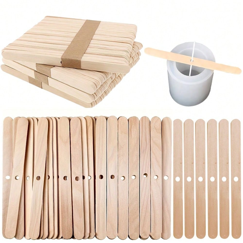 5/10/20/30/50pcs Wooden Candle - Wooden Wick Candle 评论和价格