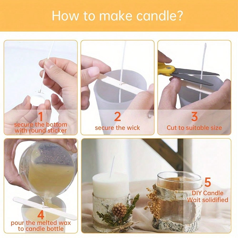 5/10/20/30/50pcs Wooden Candle - Wooden Wick Candle 评论和价格