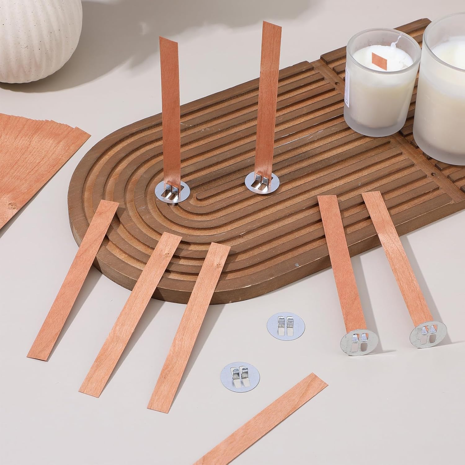 60Pcs Wood Wicks for Candles M - Wooden Wick Candle 评论和价格