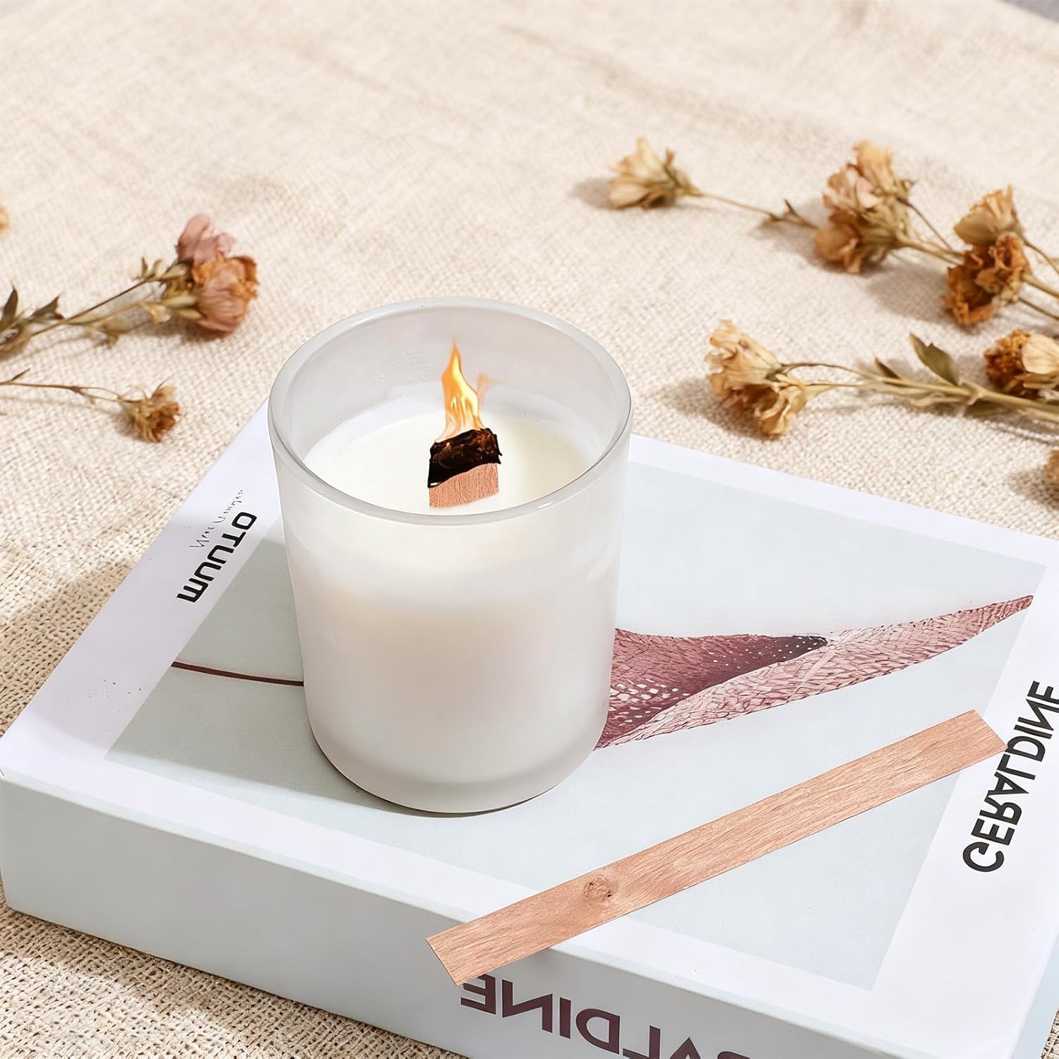 60Pcs Wood Wicks for Candles M - Wooden Wick Candle 评论和价格