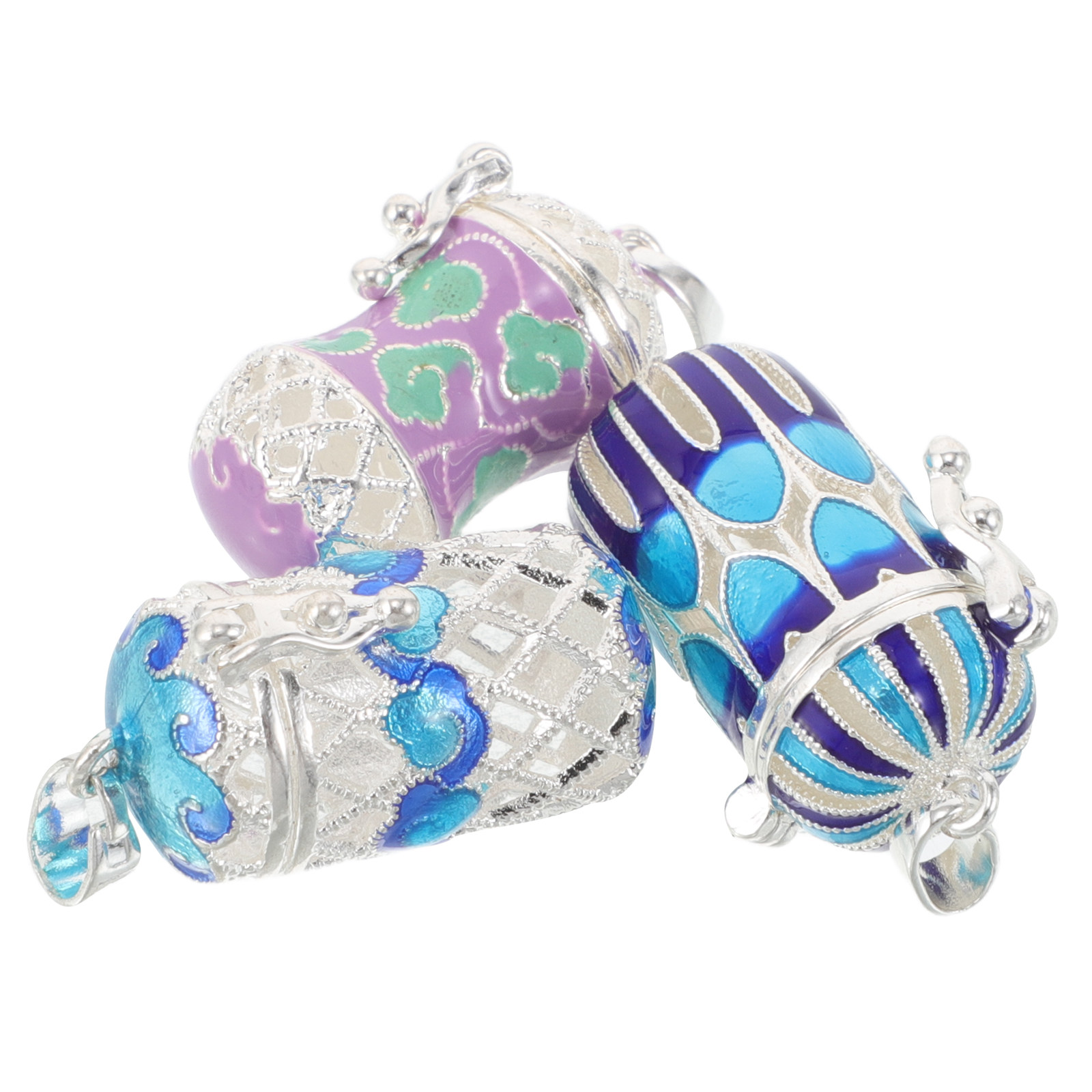 3Pcs Enamel Aroma Pendant Neck - Diffuser Necklace Locket 评论和价格