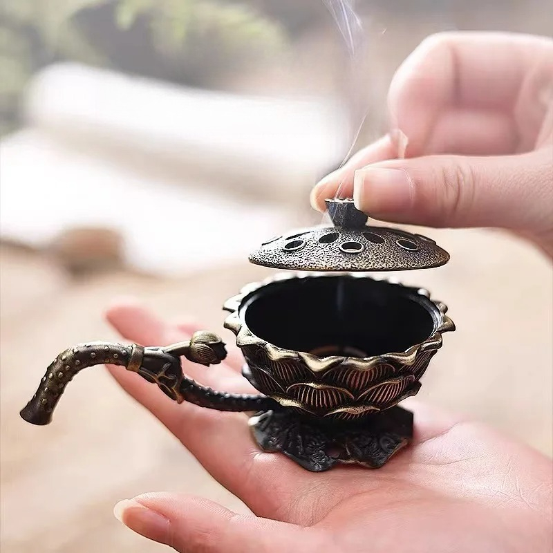 Alloy Lotus Hand Incense Burne - Home Fragrance Zen 评论和价格