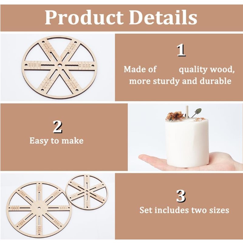 ABUI-Wick Holders 2Pcs Wick Ce - Wooden Wick Candle 评论和价格